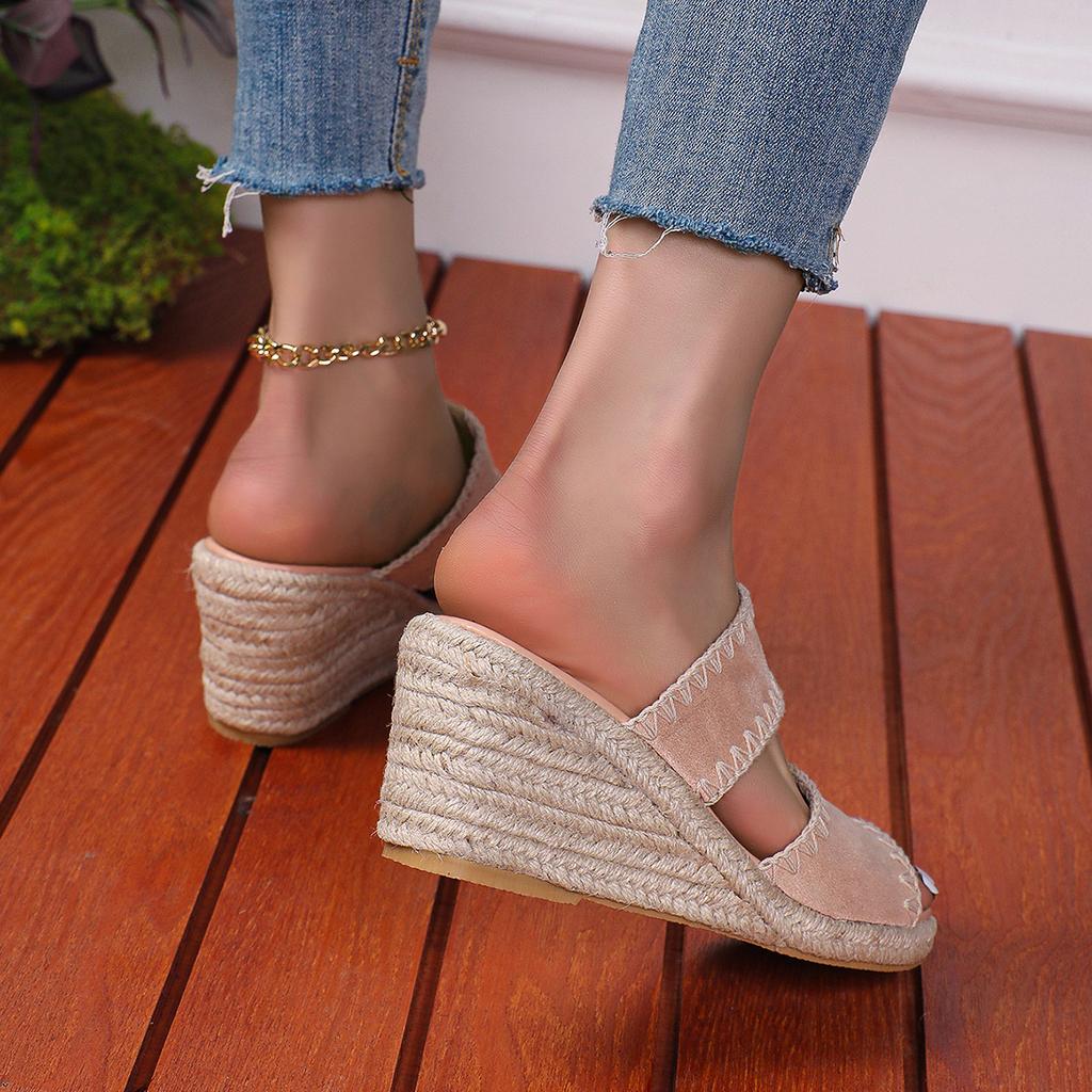 Platform Wedge Slippers Summer Fashion Peep Toe Super Designer Shoes Sexy Sandal  Fashion Peep Toe Super High Sandals Zapatillas