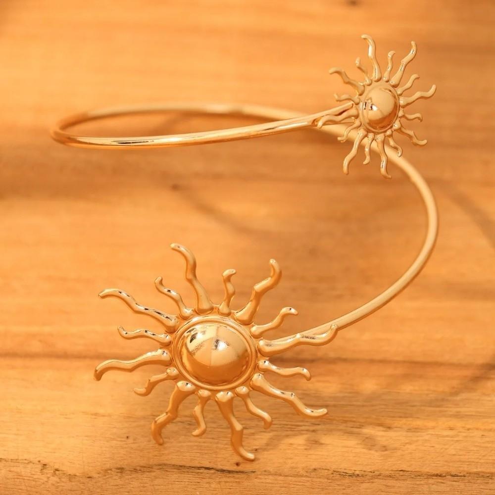 Bohemian Style Open Arm Ring Sunflower Arm Bracelet Fashion Arm Bangle Jewelry Gift