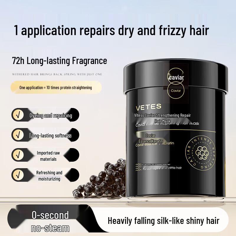 Vetes Caviar Strong Repair Hair Mask 500ml (2-Pack)