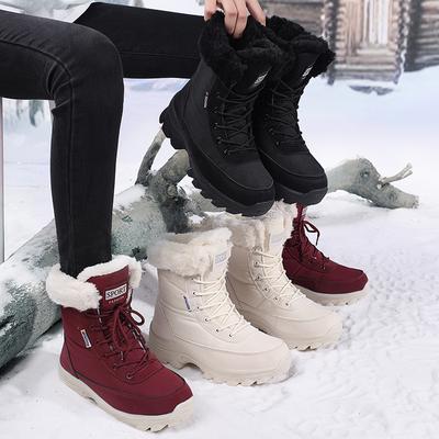 35-43 Winter Womens Large Size Snow Boots Thickened Plush Women's Boots