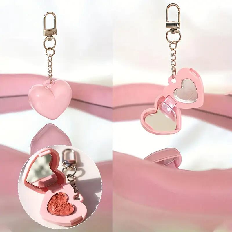 Lip Balm Case, Heart-shaped Cosmetic Container, Key Ring, Charm