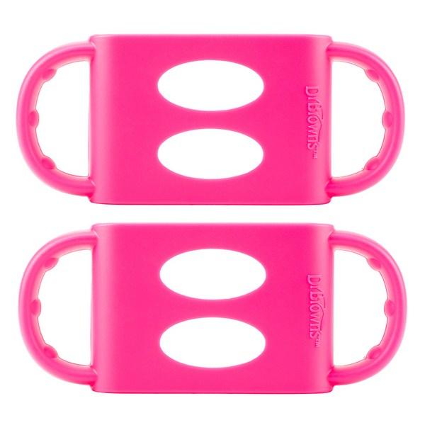 Dr. Brown Silicone Baby Bottle Handle 90g, Pink, 2 Pieces