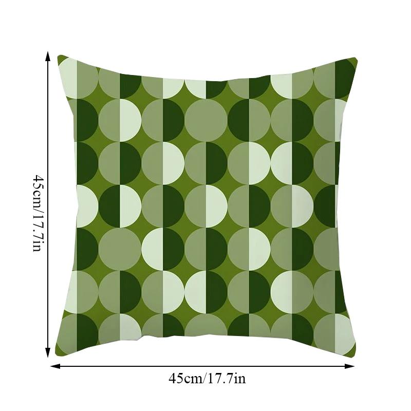 45*45cm Delicate Fresh Green Pillow Cover Breathable Peach Skin Pillowcase Decorative Throw Pillows Case Durable Household Items