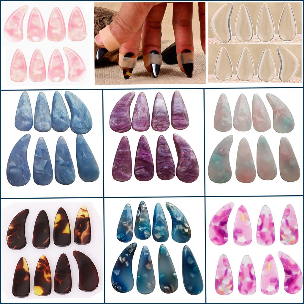 Guqin Nails Professional-Grade Nail Tips for Adults and Children Multicolored Nail Tips for Playing The Guqin and Guzheng Artificial Nails