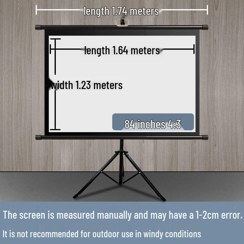Portable No-Drill Floor Bracket Outdoor Projector Screen