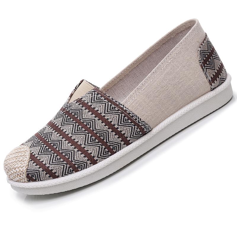 Women's Slip-On Anti-Slip Canvas Shoes - Soft Sole, Comfortable, Old Beijing Style