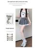Women's High Waist Black Pleated Mini Skirt - Autumn/Spring