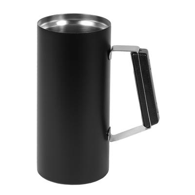 Pearl Metal Vacuum Insulated Beer Keeps Hot or Fits Whole Stainless [Online Exclusive] BLKP. Mug, 520ml, Cold, Cans, Steel, Black, AZ-5143
