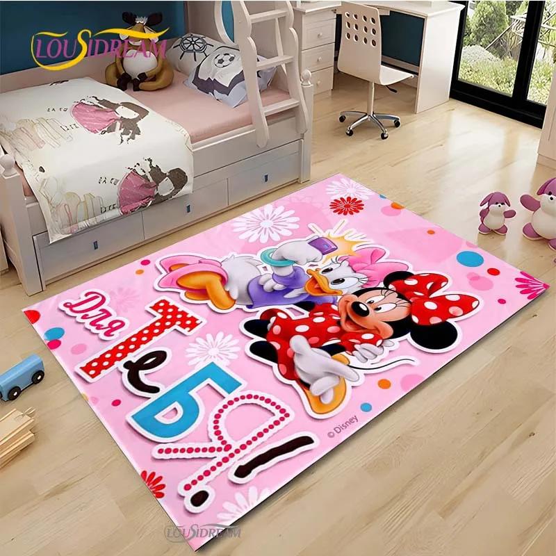 Kawaii Mickey Minie Mouse Caroon Cute Carpet for Living Room Bedroom Rugs Kitchen Door Un-slip Floor Mats Alfombra Birthday gift