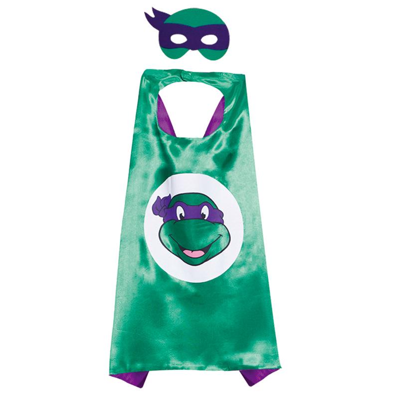 Children's Double-Layer Ninja Turtle Cosplay Cape - Halloween & Christmas Costume