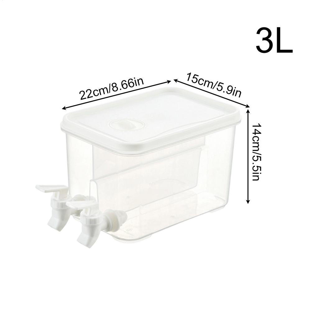 Beverage Dispenser for Fridge 3L Drinking Container with Spigot Refrigerator Drink Dispenser for Juice Cocktails Iced Tea Soda
