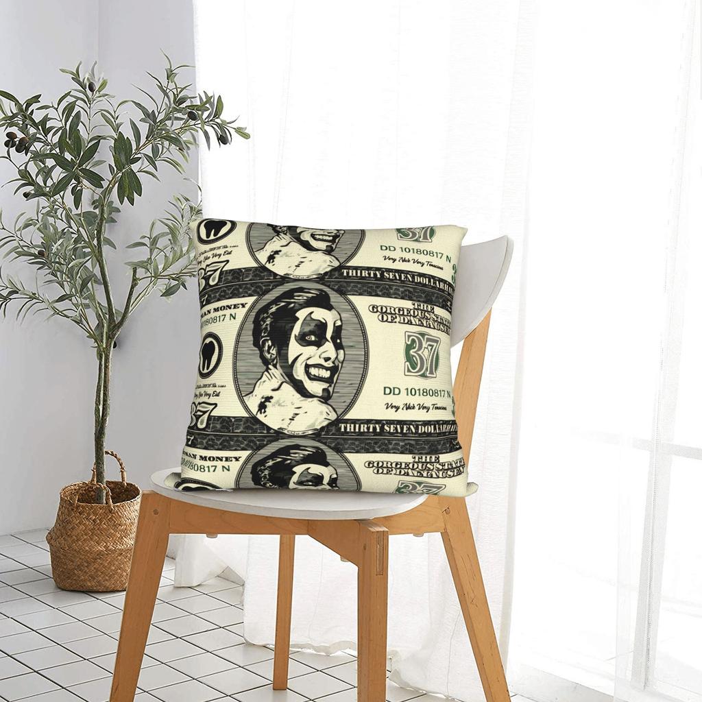 Danhausen Merch Very Nice Very Evil Square Pillow Cases AEW Danhausen Elimination Chamber Cushion Cover Pillowcover for Home 18"
