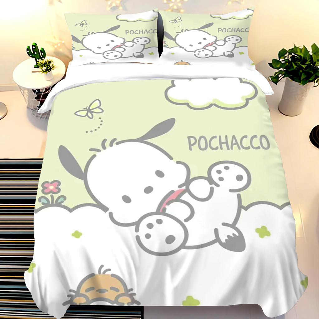 Pochacco Quilt Cover Cartoon Anime Children Set Queen And Twin Size Bedding Grade A Printed Comforter King