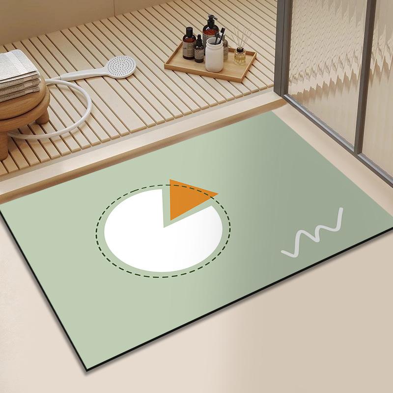 

Диатомовая грязь минималистичный ветер входная дверь прихожая комната ванная комната коврик для пола водопоглощение, противоскользящий и грязеотталкивающий 40x60cm15.7x23.6in