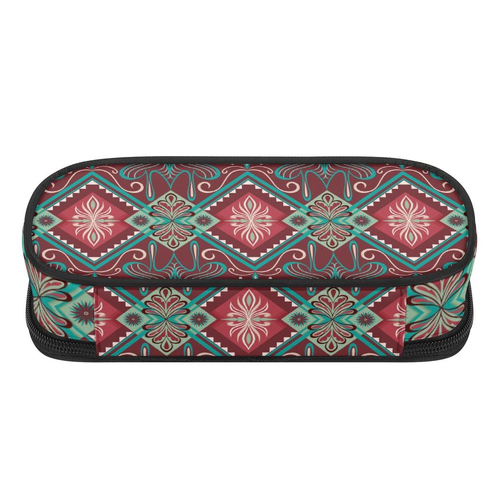 Pencil Pouch Zipper Closure Roomy Interior 300D Polyester with Main Storage Mesh Pocket and Organized Pen Holders for Students