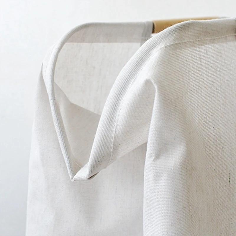 Waterproof Laundry Basket Cotton Linen Dirty Clothes Baskets Organizer Foldable Sundries Storage Bag Toy Organizer