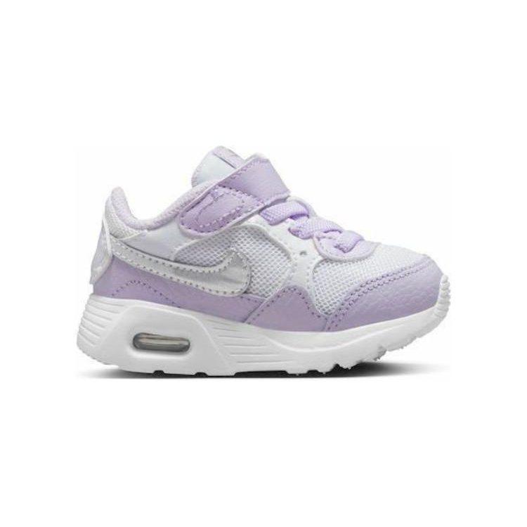 Nike Air Max SC Hook and Loop Low Top Sports Casual Shoes Silver Purple Infant And Toddler CZ5361-113