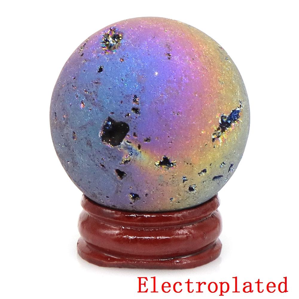 40mm Natursteine Amethyst Lapislazuli Reiki Heilkristalle Energie Chakra Massage Edelstein Kugel Heimdeko Handwerk Mit Ständer