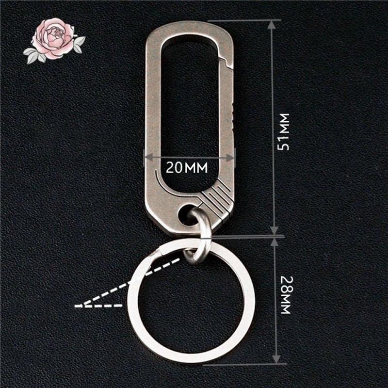 

ABWR-4X Titanium Buckle Keychain Titanium Alloy Creative Simplicity Buckles Camping Accessories Outdoor Pocket Tool сірий колір