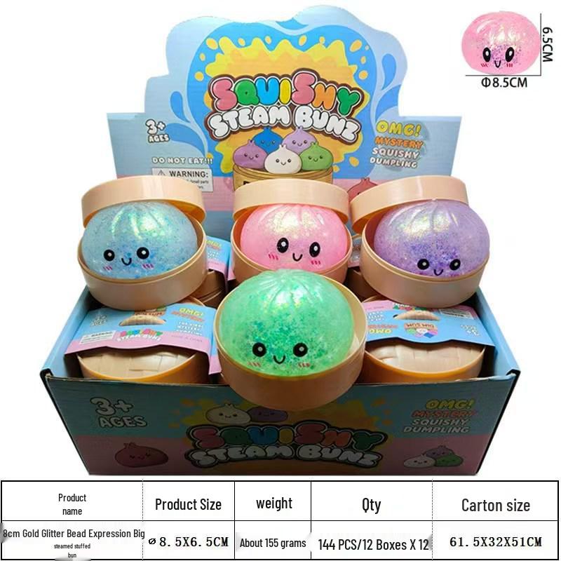 Internet Famous Slow Rebound Steamed Bun Stress Relief Squeeze Toy for Adults - Creative and Funny Decompression Tool