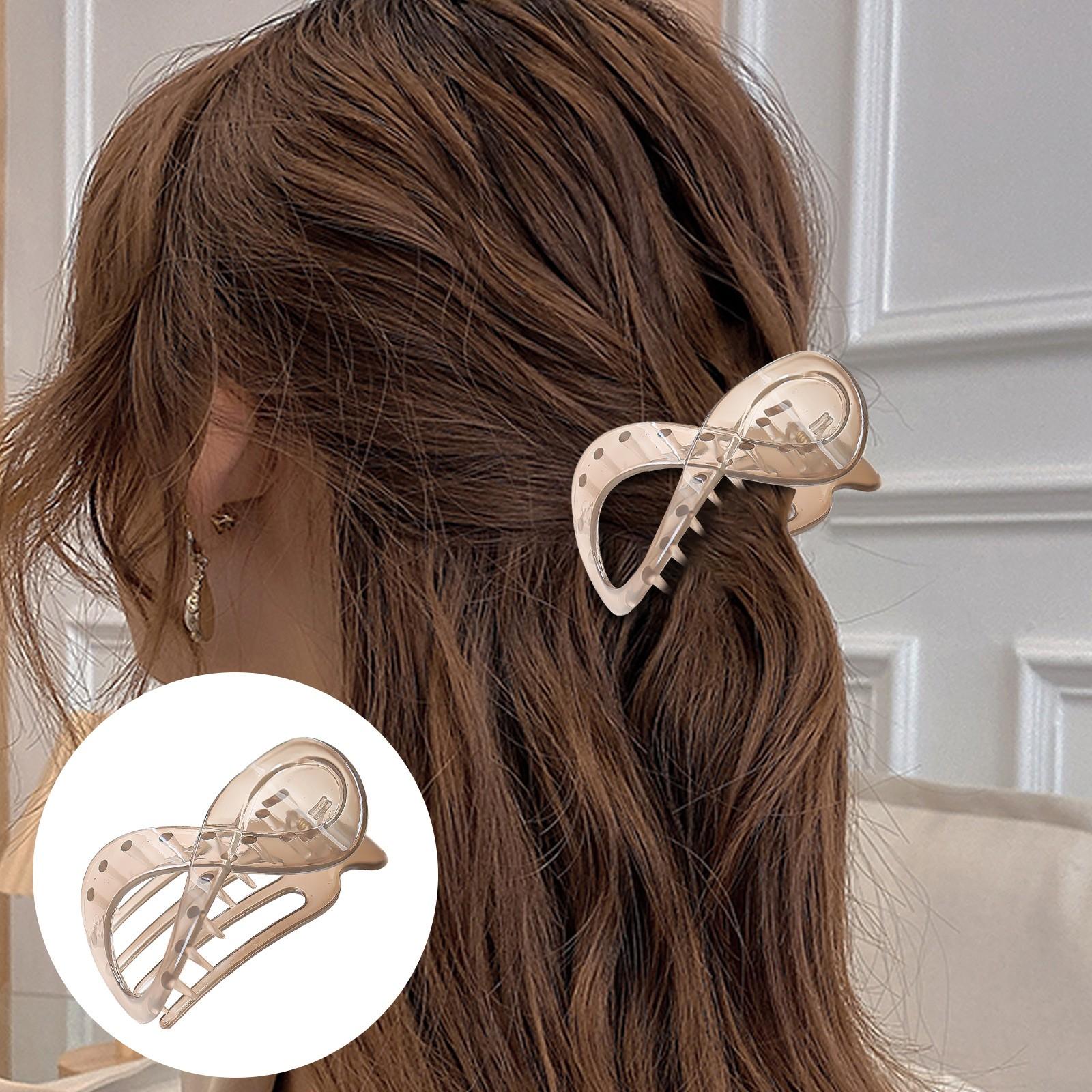 

Заколка для волос в форме конского хвоста в форме 8, полая и женская заколка для волос, женские элегантные французские шпильки для волос, стильные заколки для волос в виде пучка, подарки для женщин Крис One Size