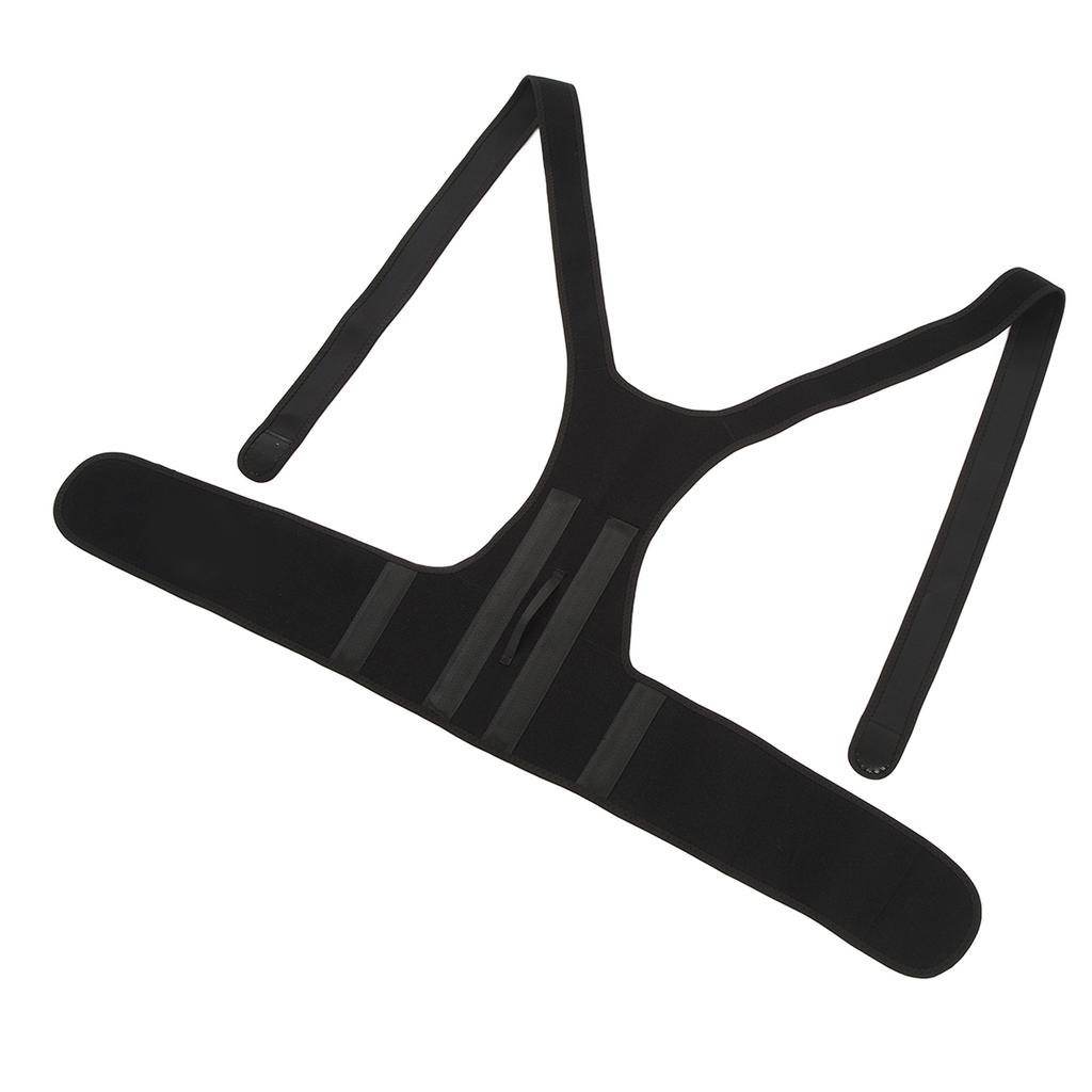 Holdningskorrigerer Justerbar Pustende Ryggrettingsstøtte for Kvinner Menn Pukkelrygg Svart