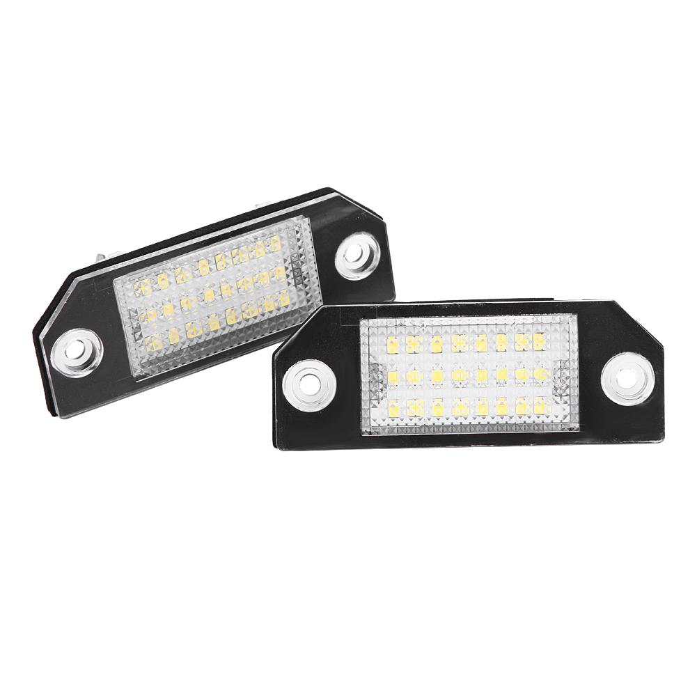 2 buc 24 margele LED Lampă cu LED pentru plăcuță de înmatriculare pentru Ford C MAX Focus MK2