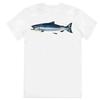 Y2k Summer Marine Fish Handpainted Salmon Sea Fish Fishing Beach Fishing Pure Cotton Printed Loose Shortsleeved Tshirt