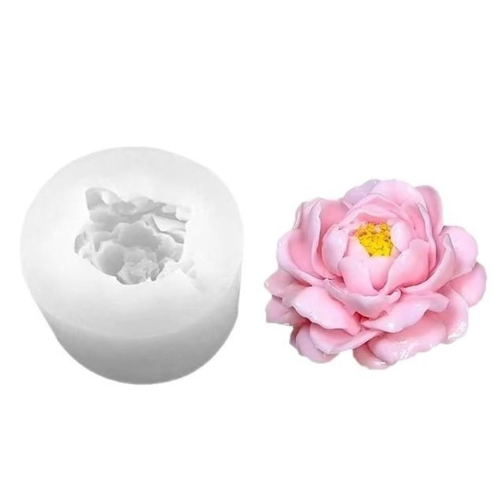 New Silicone Candle Mold 3D Flowers Clear Texture DIY Soap Mould Jasmine Peony Daisy Easy Demold Aromatherapy Mold Home Decor