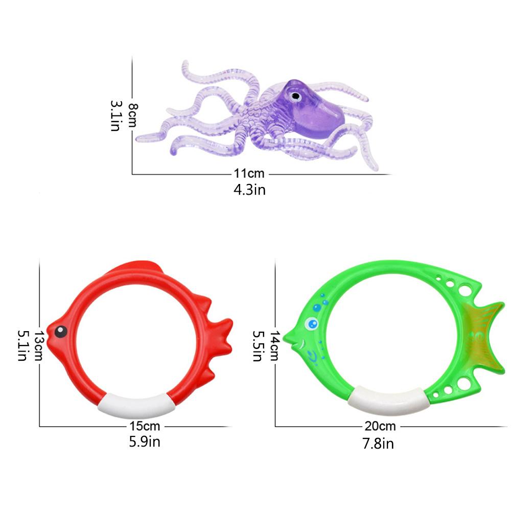 Potápěčské hračky Potápěčské kruhy Letní bazén Potápěčská hračka Sada pro děti Podvodní hračka do bazénu Potápěčské tyče