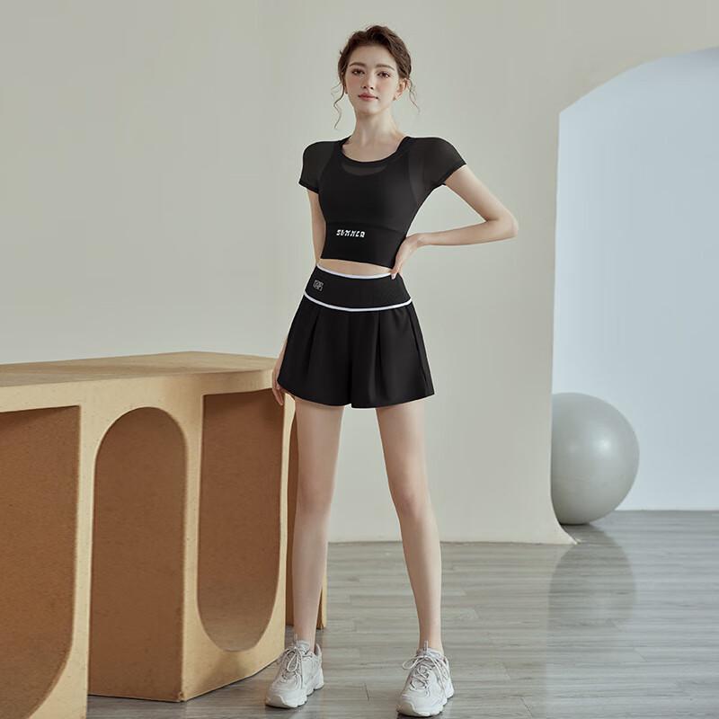 Longchan Women's Short Sleeve Yoga & Fitness Top