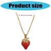 Stijlvolle Aardbeivorm Hanger Ketting Ketting Handgemaakte Fruit Hanger Ketting Perfect voor Feest Dagelijks Gebruik