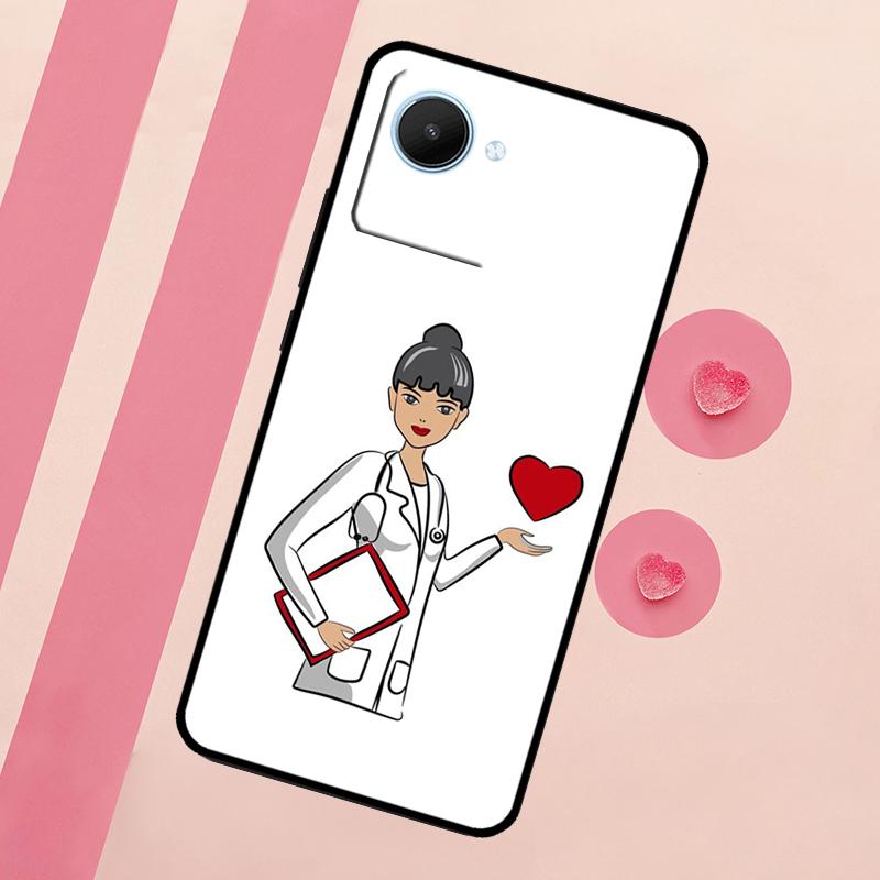 Nurse Medical Health Heart For Realme C67 C75 C63 C61 C71 C55 C51 C65 C53 10 11 12 13 14 15 Pro Plus GT6 GT7 Pro Case