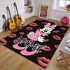 Custom Minnie Mat Personalized Name, Polyester Washable Indoor Entryway Rug, Gift for Christmas, Easter, Thanksgiving Day