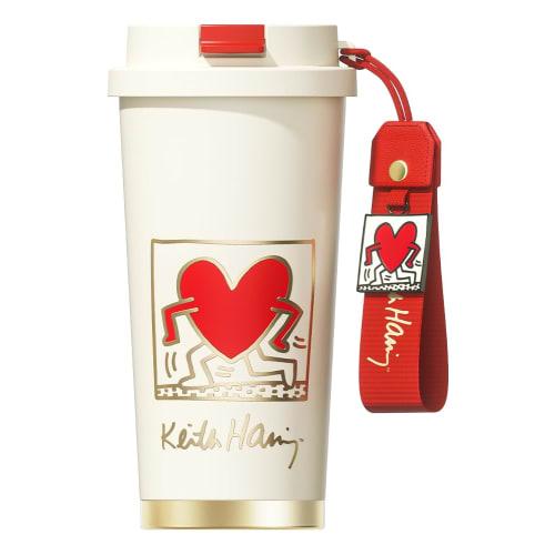

GERM x Keith Haring Coffee Tumbler | 500ml Vacuum Insulated Mug | 316 Stainless Steel with Lid and Straw, Keeps Drinks Hot or Cold, Dishwasher Safe, M