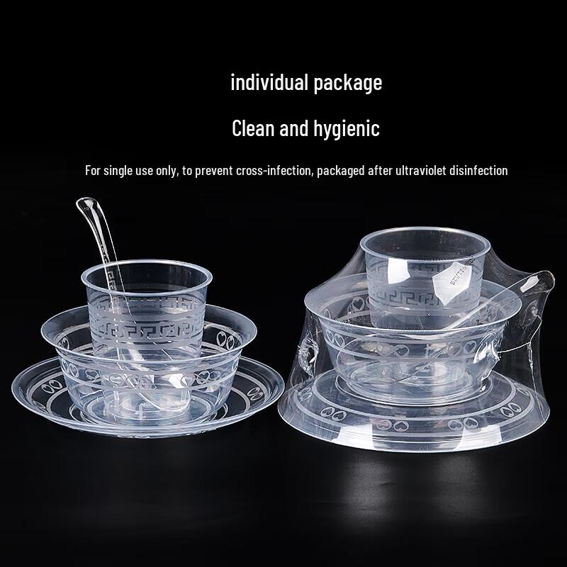 Youao Disposable Crystal Tableware Set