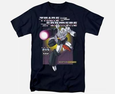 Transformers Megatron lata 80. Czarny T-shirt Unisex