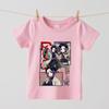 Demon Slayer Shinobi Anime Print Boys Girls Cotton Short Sleeve Kids T Shirt Summer Casual Soft Wear Top