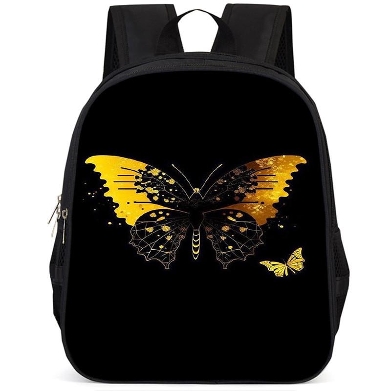 Large Capacity 15 Inch Lightweight Butterfly School Backpack For Kids Oxford Fabric