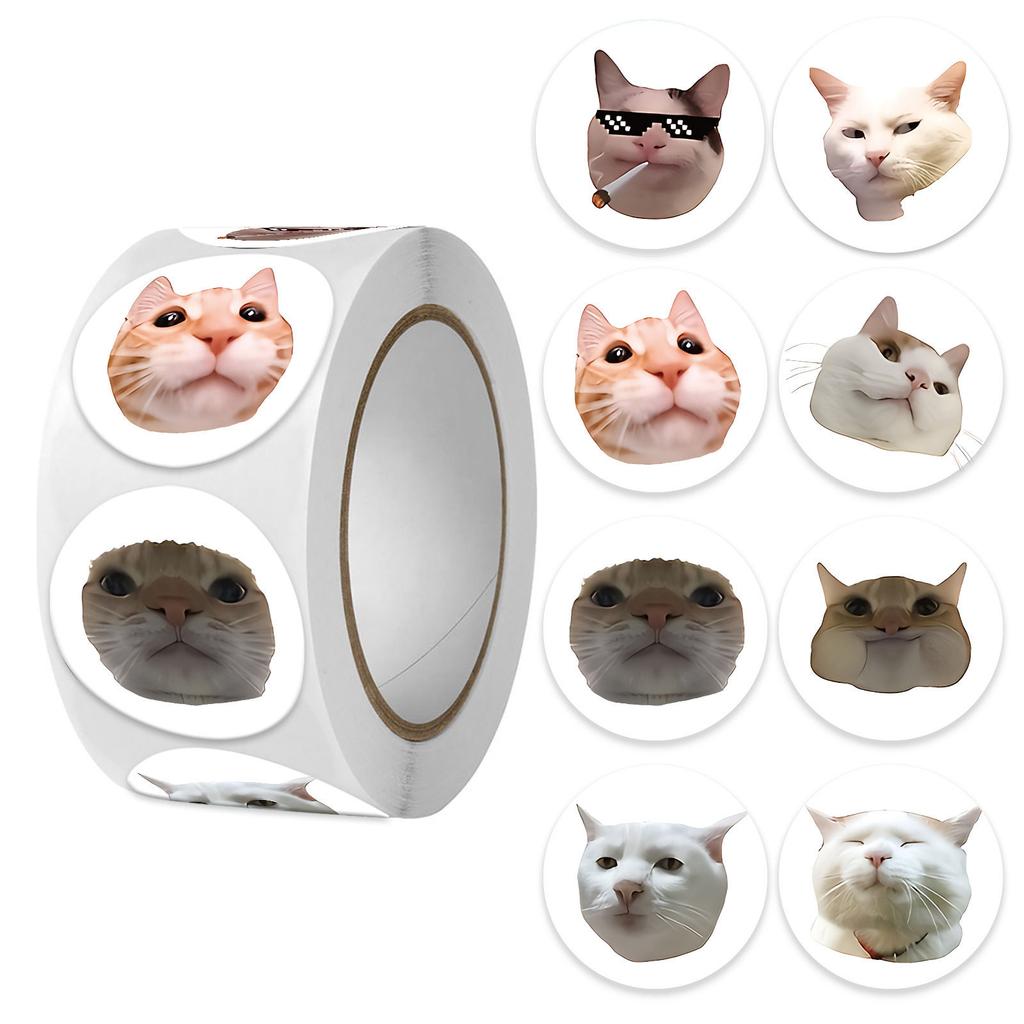 500Pcs Cartoon Meme Cat Stickers For School Reward Stickers Classroom Decor Encouragement Sticker For Student Teacher