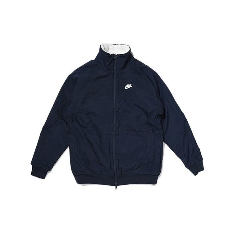 Nike Oboustranná bunda Boa s velkým Swooshem Asijské velikosti Bílá Černá BQ6546-114