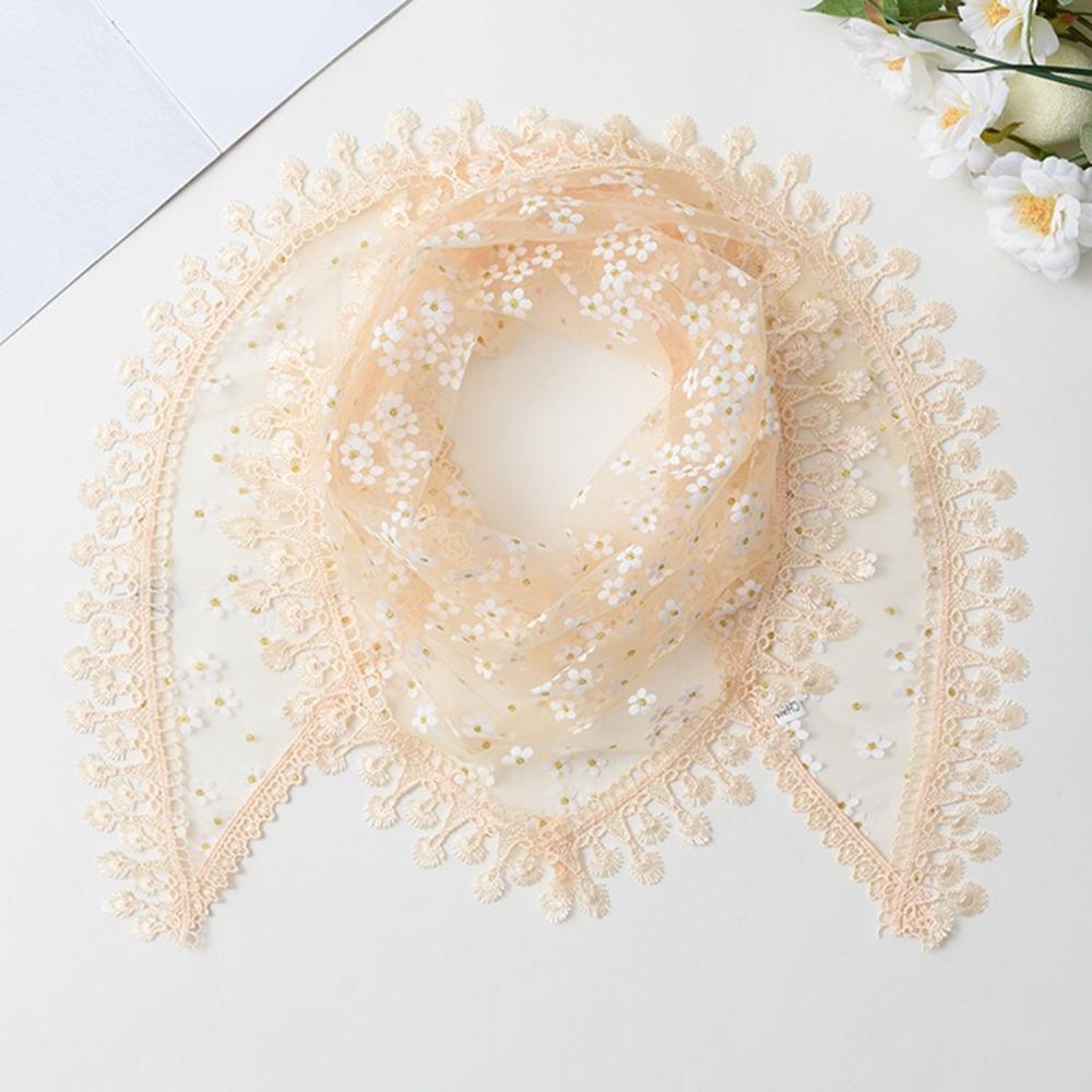 Hollow Women Tulle Shawl Flower Wedding Bridal Shawl Fashion Mantilla Lace Veil for Church
