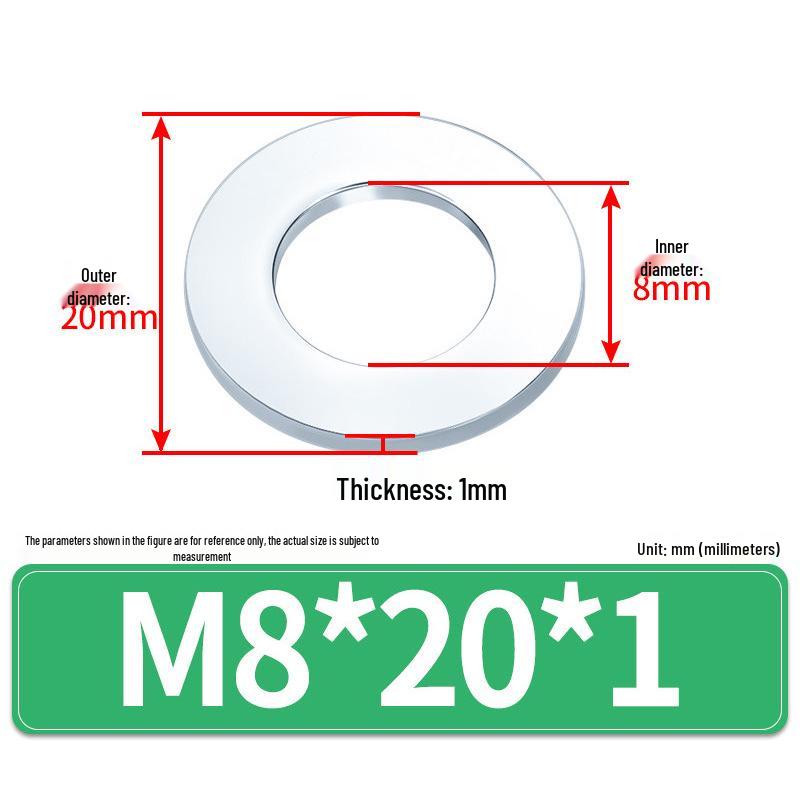 Extra Large Galvanized Metal Flat Washers - Sizes M1.6 to M14