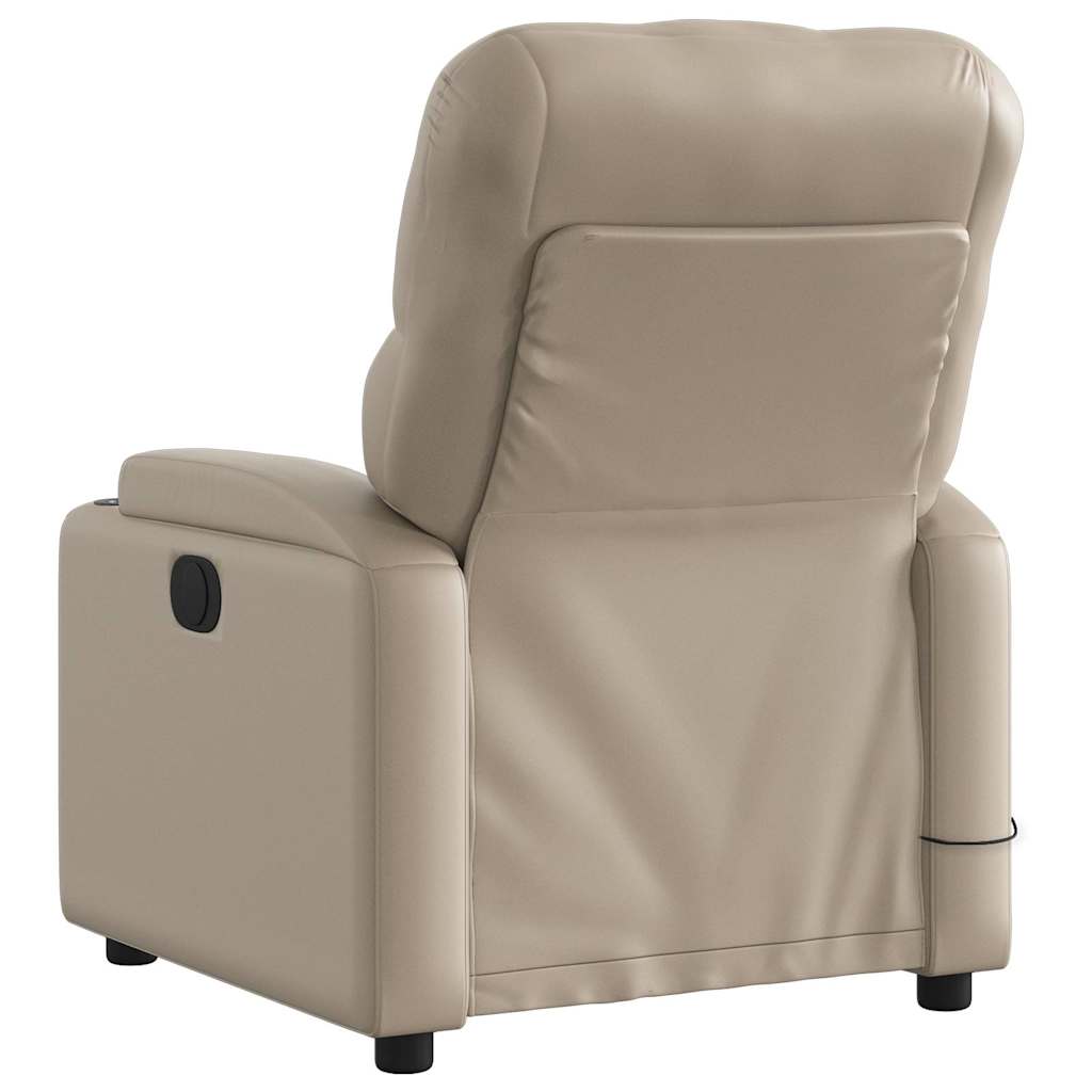 Massage Chair Cappuccino Brown Synthetic Leather