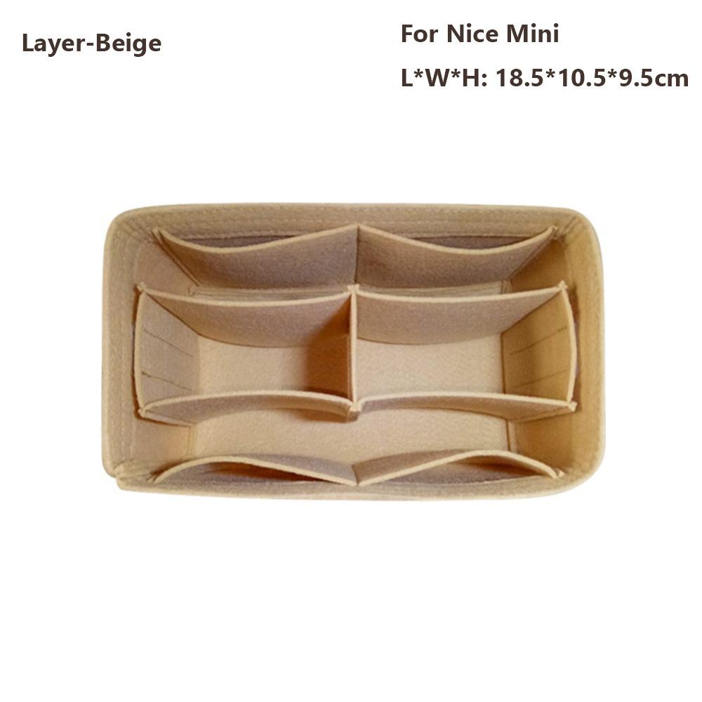 Felt Handbag Insert Bag Storage Organization Purse Liner Bag Support Portable Internal Bag for LV Nice Nano/Mini/BB/Vanity