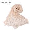 Fashion Solid Color Silk Scarf Shining Chiffon Chiffon Hijab Veil Soft Long Sunscreen Headscarf Outdoor