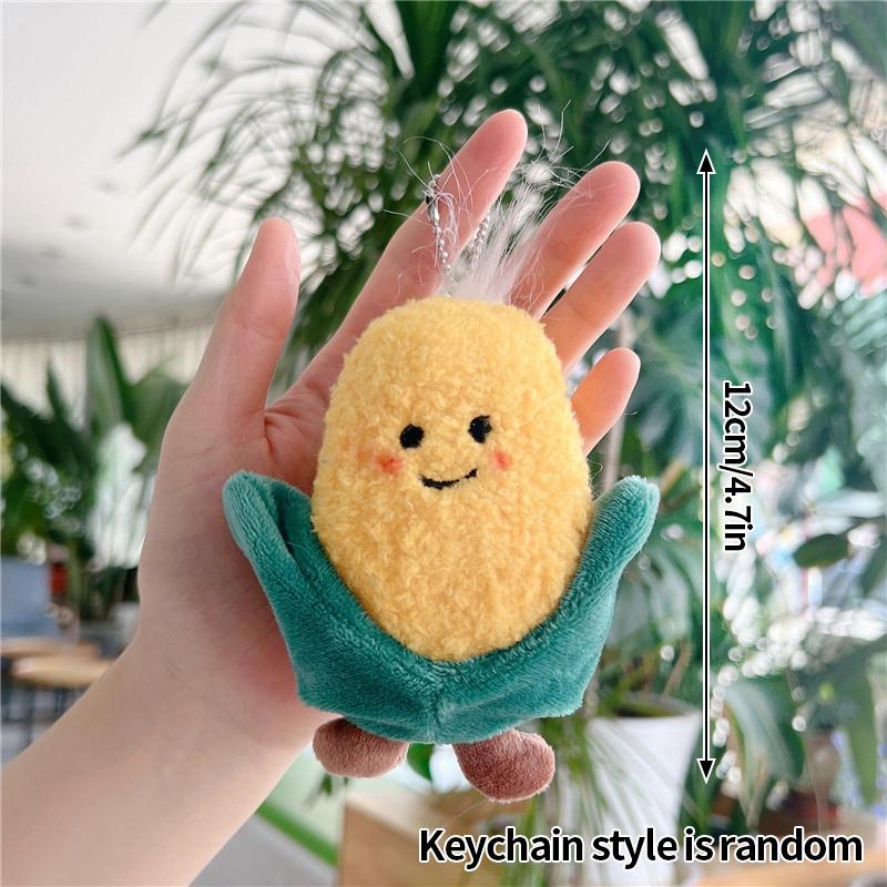 Vegetable Mini Food Plush Keychain Cute Potato Stuffed Keychains Backpack Pendant Car Keyrings Party Favors Classroom Prizes