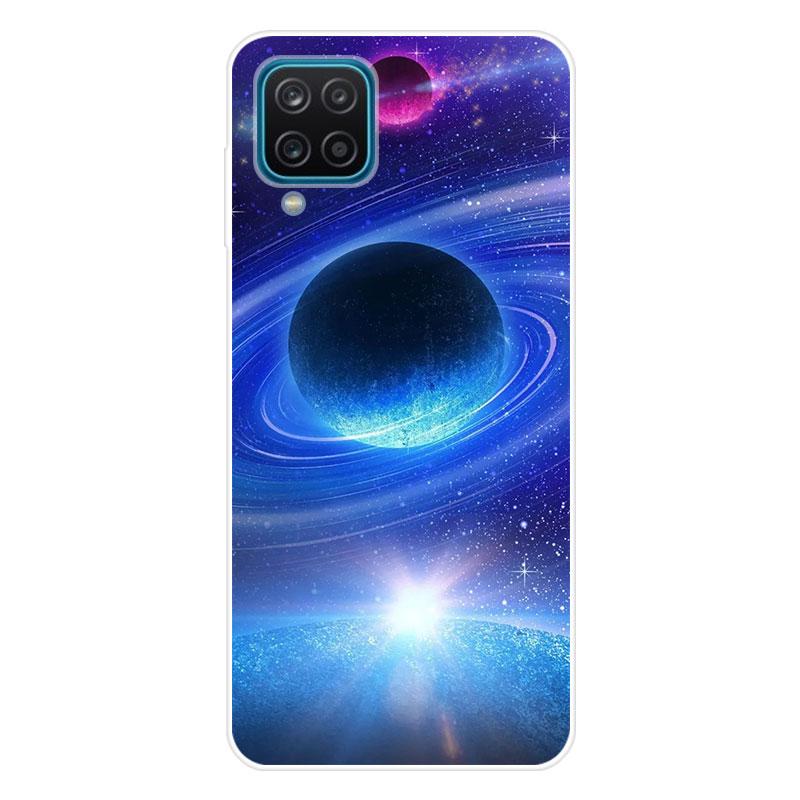For Samsung Galaxy A12 A 12 GalaxyA12 Case Soft Silicone Back Cover Cartoon Phone Case Starry Sky