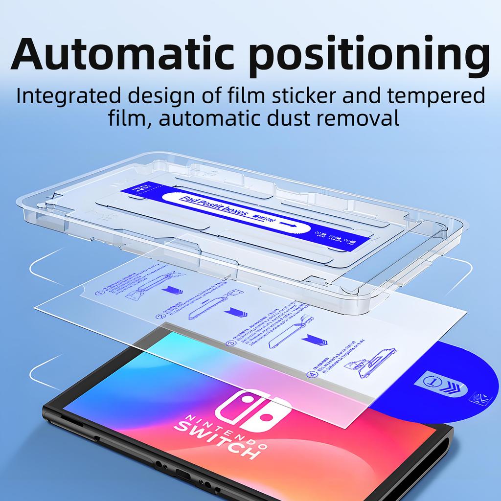 Easy Installation Screen Protector for Nintendo Switch 2 Game Console HD Tempered Glass Anti-Scratch Films with Joystick Caps