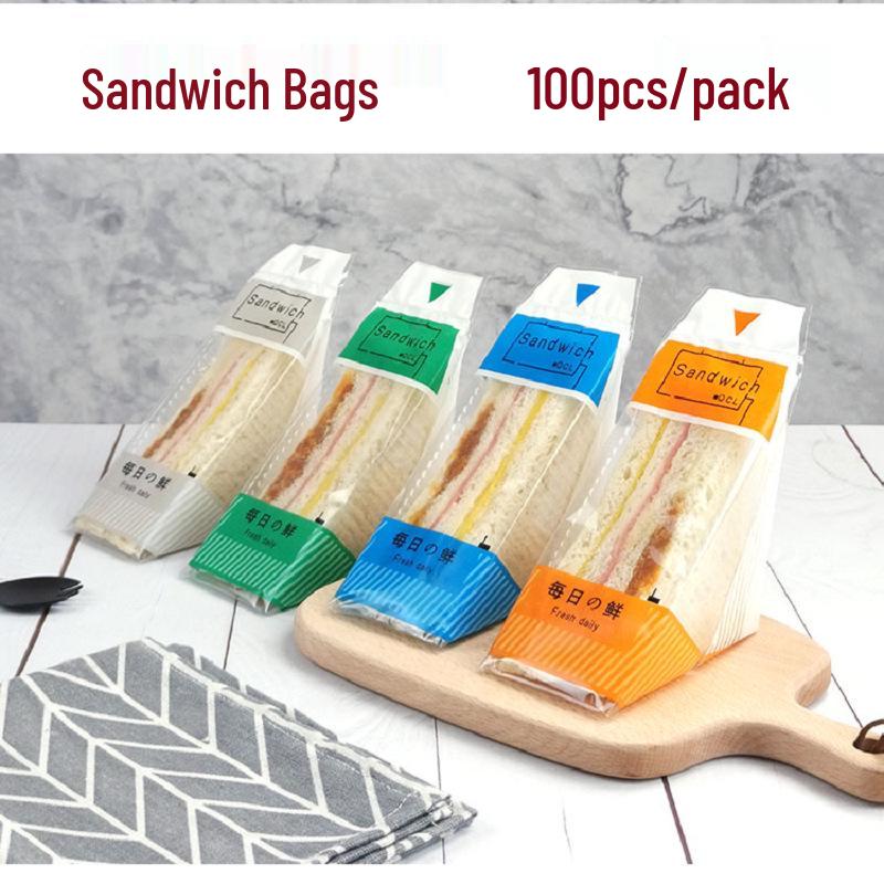 Disposable Transparent Easy-Tear Sandwich and Bread Packaging Bag